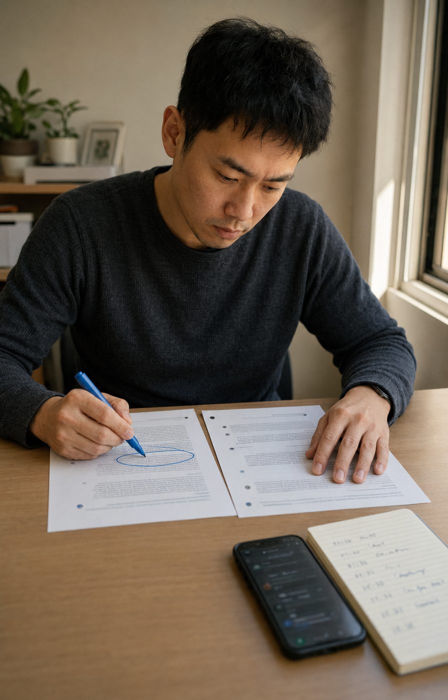 An analyst reviewing evidence — the human judgment behind the method.